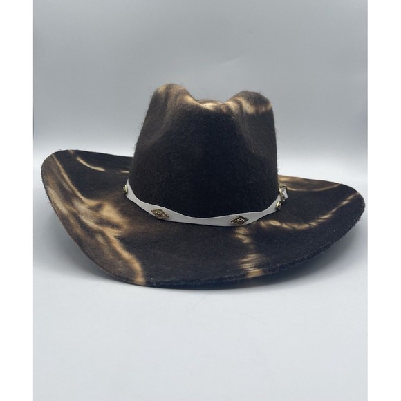 FREE PEOPLE x ASN Rodeo In LA Cowboy Hat BROWN WOOL W/ WESTERN BUCKLE DETAIL, M main image 14